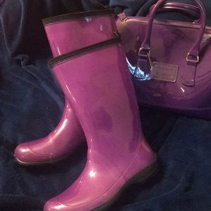 Purple rain boots